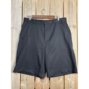 Under Armour Mens Black Golf Shorts Size 34R Polyester Performance 205381